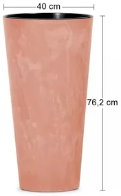 Vysoký plastový kvetináč DTUS400E 40 cm - terakota