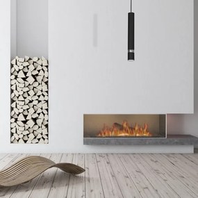 Závesný luster na lanku JOKER 1xGU10/25W/230V čierny/lesklý chróm