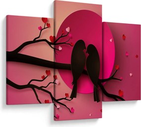 Obraz - Zamilované vtáčiky (90x60 cm)