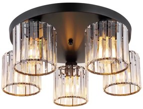 Globo 15742-5D - Prisadený luster JORDANA 5xE27/60W/230V pr. 46,5 cm čierna