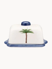 Ručne maľovaná miska na maslo Palm Tree