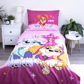 DETSKÉ OBLIEČKY Z MIKROVLÁKNA PAW PATROL 140X200 CM, 1 KS 70X90 CM VZOROVANÉ