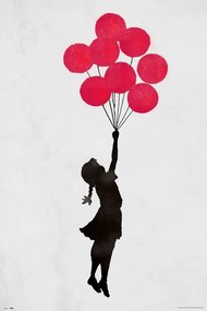 Plagát, Obraz - Banksy - Floating Girl, (61 x 91.5 cm)