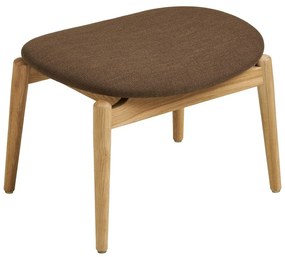 Hnedé kreslo s podnožkou Olvera – House Nordic