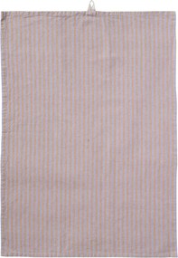 Ib Laursen Bavlnená utierka Linea Purple / Rustic Brown 50 × 70 cm