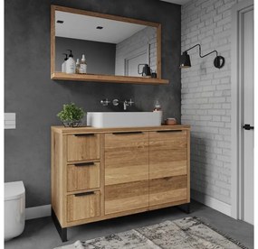 furniture-nabytek.cz - Masívna zostava kúpeľňového nábytku Sydney I z divokého duba, olejovaná, hnedá
