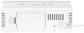 ISO Multifunkčné zrkadlové hodiny s budíkom a teplomerom, biela, 9145