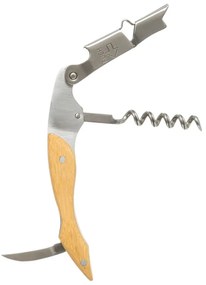 Skladacia vývrtka na víno Bamboo, 12 cm