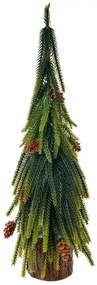 Vianočné dekorácie ihličnatý stromček so šiškami - 12*12*38 cm