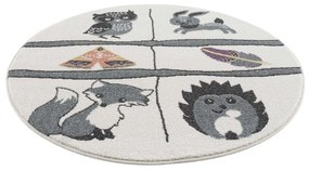 Dekorstudio Okrúhly koberec pre deti ANIME - zvieratká 9390 Priemer koberca: 160cm