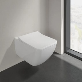 VILLEROY &amp; BOCH Collaro Combi-Pack, závesné WC s DirectFlush + WC sedátko s poklopom SlimSeat (wrapover), s QuickRelease a Softclosing, biela alpská, s povrchom CeramicPlus, 4626RSR1