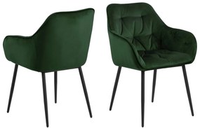 Jedálenská stolička s lakťovou opierkou Brooke 237 Farba: Zelená