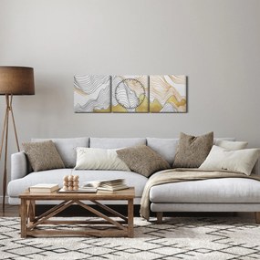 Obraz - Dekor III. (s hodinami) (90x30 cm)