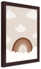Gario Plagát Mraky nad dúhou Farba rámu: Hnedá, Veľkosť: 30 x 45 cm