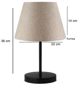 Stolná lampa Aiman béžová