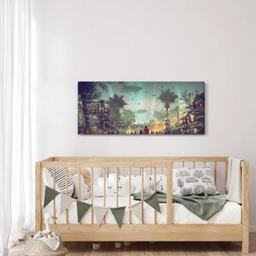 Obraz - mesto v budúcnosti (120x50 cm)