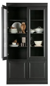 Čierna vitrína z borovicového dreva 110x215 cm Organize – BePureHome
