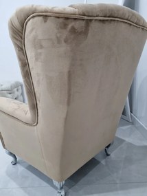 KRESLO UŠIAK LAURENT II CHRÓMOVÉ NOHY