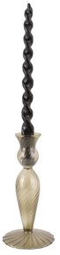 Zelený sklenený svietnik PT LIVING Swirl, výška 17 cm