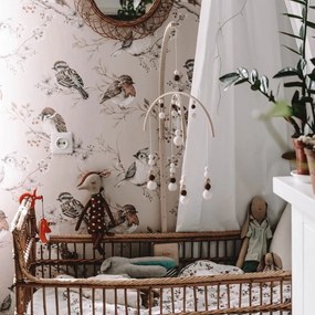 Tapeta vtáky béžová 280×50 cm