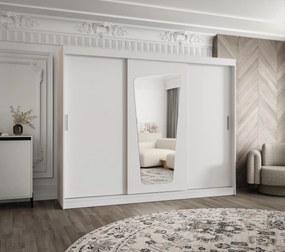 Šatníková skriňa 250 cm Mokka (biela). Akcia -20%. Vlastná spoľahlivá doprava až k Vám domov. 1126040