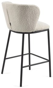 Biela barová stolička (výška sedadla 65 cm) Ciselia – Kave Home