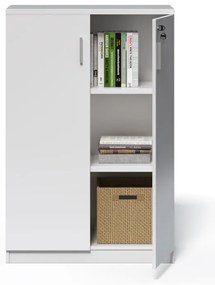 Kancelárska skrinka Houseland Prime Air 03 80 cm biela