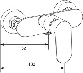 Mexen Carl sprchový set s dažďovou sprchou a sprchovou batériou Milo, chrómová, 71340240-00
