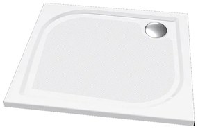 LOTOSAN DROP štvorcová sprch. vanička z liatého mramoru 90 x 90 cm biela LCS00190