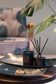 Dekoračný tanier SALVIA 3 1 zelený / zlatý