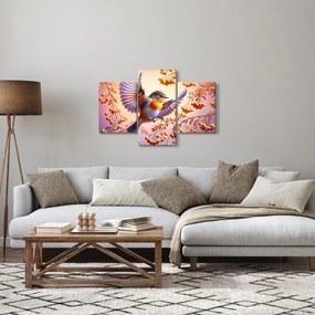 Obraz - Vták s jarabinou (90x60 cm)