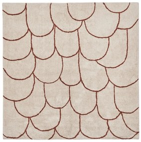 Bavlnený koberec 200 x 200 cm béžová/hnedá AVDAN Beliani