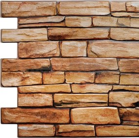 Obkladové panely 3D PVC TP10007705, cena za kus, rozmer 980 x 498 mm, kameň karneolový, GRACE