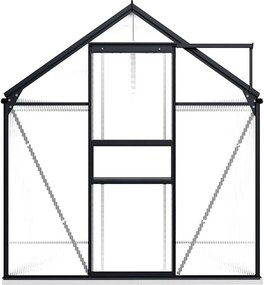 Multidom Skleník s podkladovým rámom, antracitový, hliník 4,75 m²