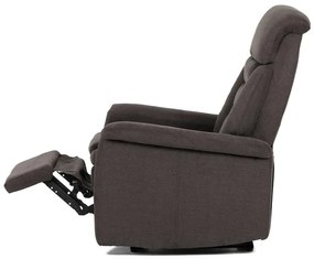 Autronic BONTEC Polohovacie kreslo, elektrické zabudované ovládanie, hnedá, látka, TV-925 BR2 Farba: Hnedá