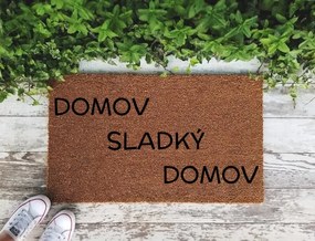 Domov, sladký domov - kokosová rohožka s nápisom - v niekoľkých veľkostiach (Vyberte veľkosť: 60*90 cm)