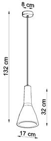 EMPOLI Závesné svetlo, betón SL.0280 - Sollux