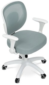 Detská pracovná stolička DINO — sieť / látka, mentolová