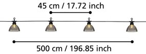 Eglo 900215 - LED Vonkajšia dekoračná reťaz CUBONE 12xLED/0,066W/3,2V IP44