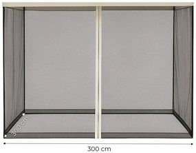 Moskytiéra do záhradného pavilónu 3x3 m s oknami a zipsami, MultiGarden