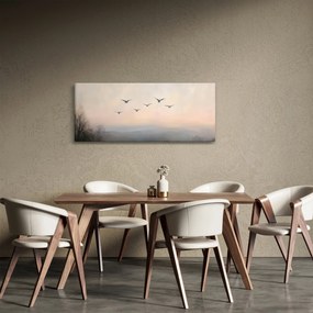 Obraz - Hejno vtákov (120x50 cm)