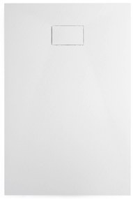 Cerano Gusto, obdĺžniková sprchová vanička 120x80x3 cm z minerálneho kompozitu, biela, CER-CER-414641
