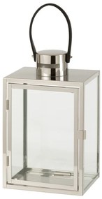 Strieborný kovový lampáš Recin - 21*15*43cm