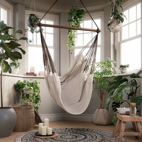 Závesné hojdacie kreslo Calero svetlo béžové