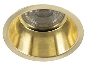 Sada 6 moderných zapustených bodových svetiel zlatá - Dept