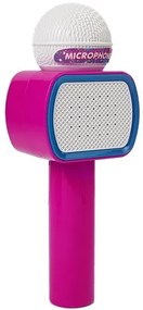 LEAN TOYS Detský mikrofón bezdrôtový karaoke Bluetooth ružový