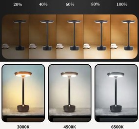 Toolight Toolight, bezdrôtová USB dotyková nočná lampa APP1372-T, zlatá matná, OSW-08636