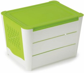 Bielo-zelený úložný box na zemiaky Snips Potatoes