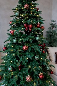 Červená vianočná sklenená ozdoba mašle Bow – 13*3*11 cm