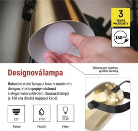 Stolná lampa Nina zlatá